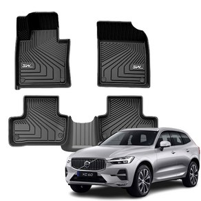 볼보 XC60 하이브리드 3W 에코라이너 TPE 카매트 3D 5D 6D 2017.09~, 3W 에코라이너 1+2열, 1+2열