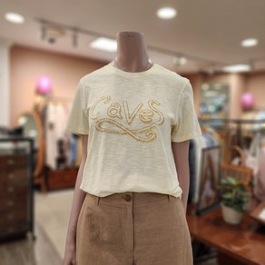 BCBG [올앤선드리] CAVES반팔 TS 티셔츠_ A4M4X411 14 [CREAM]