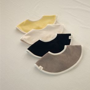 맘노코 순면 테리빕 부드러운 아기 턱받이 4 color