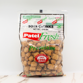 Indian Soya Chunks Patel Fesh 인도 소야 덩어리 파텔 프레시, 3개, 250g