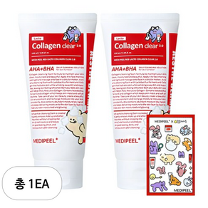 메디필 레드 락토 콜라겐 클리어 폼 클렌저 120ml x 2p + 민들레마음 스티커