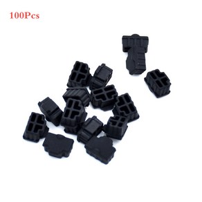 이더넷 허브 포트 RJ45 안티 먼지 커버 캡 보호기 플러그 100pcs 블랙 히트, BK