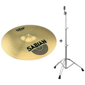 SABIAN 사비안 SBR 크래쉬 심벌 16인치+심벌 일자 스탠드, 1개