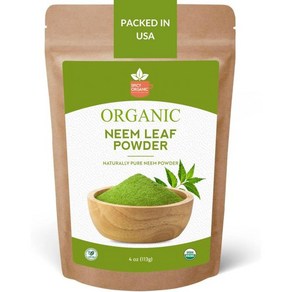 Neem Powde – 8 oz. - Cetified USDA -Non-GMO - Fesh Died Neem Leaves Powde fo Healthy Hai and, 4 Ounce (Pack of 1), 113g, 1개