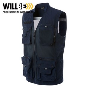 윌비 PR805 네이비 메쉬 VEST