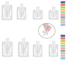 여행갈때 미니멀파우치 30ml/50ml/100ml 스킨 로션 샴푸 소분 빈병 휴대용 튜브형 용기 다용도 스킨 로션 미니 소분통 투명 액상 일회용 튜브 리필 공병 12p + 네임택, 12개, 12개