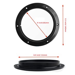 ABS 플라스틱 원형 데크 검사 플레이트 해치 커버 미끄럼 방지 해양 RV 요트 보트 액세서리 흰색 4 6/8 인치, [03] Black 4 INCH, 1개
