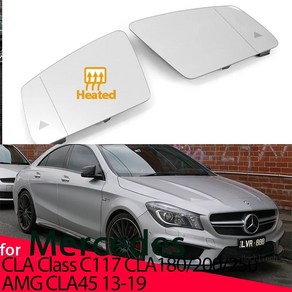 미러 가열 사이드 유리 백미러 렌즈 메르세데스 벤츠 CLA 클래스 C117 CLA180 CLA200 CLA250 AMG CLA45 13-19, 1)Left no blind spot, 01 Left no blind spot