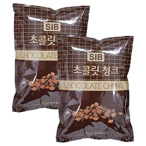 이홈베이킹 리얼청크초콜릿, 1kg, 2개