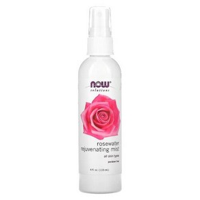나우 푸드 NOW Foods 솔루션즈 로즈워터 리주브네이팅 스프레이 4 fl OZ 118 ml), 1개, 118ml