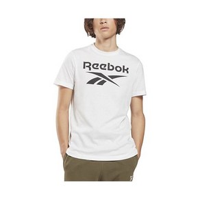 리복 Reebok 남자 슬림핏 아이덴티티 빅 로고 반팔 티셔츠