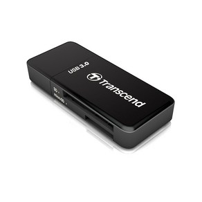 트랜센드 RDF5 USB3.0 메모리카드 리더기마이크로SD, 블랙, 1개