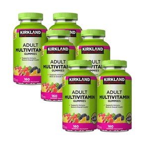 커클랜드 [6개 SET] 성인 멀티비타민 구미 160정 (구미) Kirkland Adult Multivitamin (160 Gummies)