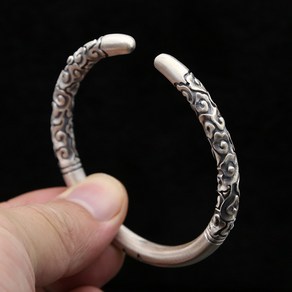 MINISHELL 순은 실버 S925 은 뱅글 BANGLE 팔찌 6mm 선물 서유기 구름