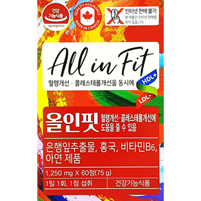 부광 올인핏 1 250mg x 60정, 1개