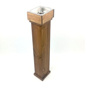 업소용 재떨이 건물 야외 흡연실 스탠드 높은, 재떨이-스탠드형(브라운)18x16x79cm, 1개