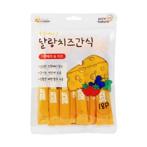 강아지 말랑치즈 크랜베리 18개입 1P 소프트 간식 (WD7922F), 단일속성, 1개, 126g