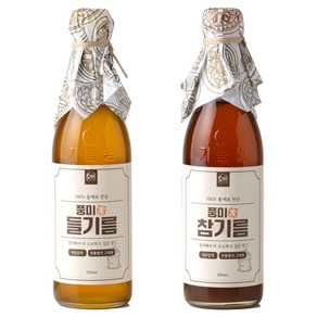 저온압착 풍미가 참기름 + 들기름 세트, 참기름350ml+들기름350ml, 1개, 350ml