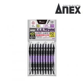 ANEX 아넥스 슬림형 헤드 강력 토션비트 4.5mm X 85mm 충전 임팩 드릴용 10개 세트 ABRS-14M 슬림토션비트