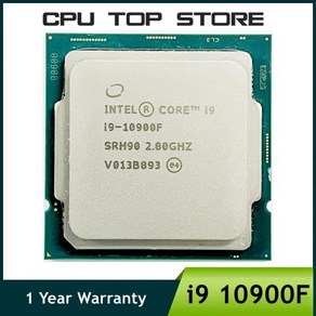 인텔 코어 i9 10900F 2.8GHz 10 20 스레드 CPU 프로세서 65W LGA 1200, 한개옵션0