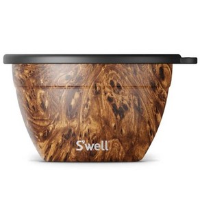 스웰 SWELL 스테인리스 스틸 샐러드 보울 키트 64온스 틱우드, 8) 64 oz - 티크우드, 1개