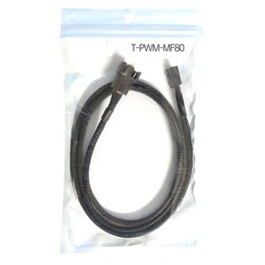 티테크 쿨러 4핀 PWM 연장 케이블 80cm/T-PWM-MF80/메쉬 케이블/PWM 4핀 쿨러 연장/4P(F)-4P(M) 길이 연장, 1개