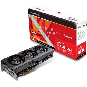 Sapphie 사파이어 113220220G 펄스 AMD Radeon RX 7900 XTX 게이밍 그래픽 카드24GB GDDR6 RDNA 3 출력 HDMI 2x 디스플레이 포트, 1개