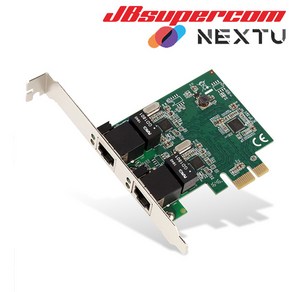 넥스트유 1G Dual Pot Teaming PCI-Expess Lan Cad 데스크탑용, NEXT-3102D EX, 1개