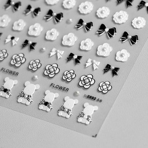 5D 진주콕 카멜리아 동백꽃 엠보 Tomoni 스티커(2892), 1개