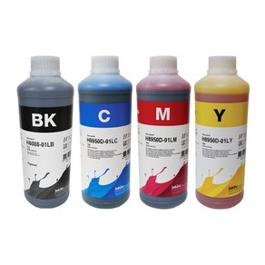 [잉크테크] HP용 무한공급기잉크 H6088-01LB + H8950D-01LC + H8950D-01LM + H8950D-01LY (HP용리필잉크/1 000ML), 1개, 노랑
