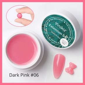 Yinikiz 15g 손톱연장젤 셀프손톱연장 네일재료 아트 용품, Pink, 1개