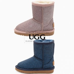 UGG 정품 어그 오즈웨어 키즈 롱 글리터 퍼안감 겨울 털 부츠 슈즈 방한 신발 방한화 털신 2컬러 알지알지몰