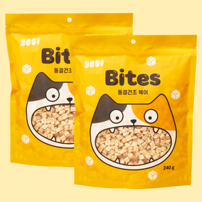 3651 바이츠 동결건조 대용량 고양이 트릿, 북어, 240g, 2개