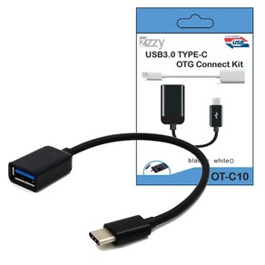 Zizzy USB3.1 C타입 OTG 케이블 OT-C10 ., 블랙, OT-C10 C타입 OTG 케이블