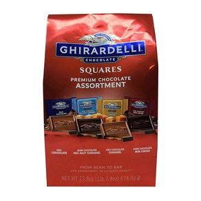 기라델리 스퀘어 초콜릿 4가지 맛 모음 밀크 다크 카라멜 카카오 Ghirardelli Assorted Squares Chocolates