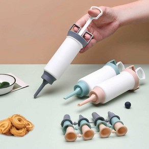 쿠키건 생크림 베이킹짜개 제과 초코 데코 깔때기, 상세 페이지 참고, 초록색, 1개