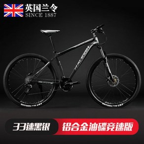 영국 aleigh 33단 변속 산악 자전거 자이언트 giant mtb 산악자전거, 블랙 및 실버 33 단C, 1개