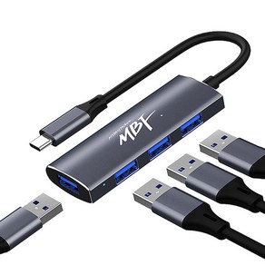 엠비에프 USB C타입 4포트 허브 맥북 아이패드 호환 MBF-CH2031, 1