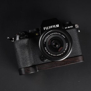 정시출고 Fujifilm XS10 솔리드 우드 그레이 흑단 핸들 그립 보호 베이스 초경량 디자인, 01 Solid Wood, 1개