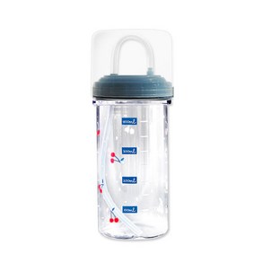 실리콘빨대물병(체리), 단일, 500ml, 1개