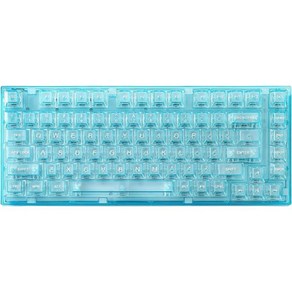 YUNZII X75 PRO 82 Key Wieless Hot Swapable Mechanical Gaming Keyboad투명 키캡 포함BT5.0/2.4G/USBC 개스킷, Kailh Jellyfish Switch, Wieless-Light Blue, Wieless-Light Blue, Wieless-Light Blue, 1개