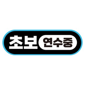 라쿤마켓 초보운전 자석스티커 도로주행 연수용 방수기능 야간반사기능, 01 라운드형, 1개, 검정파랑