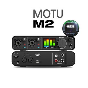 [뉴사운드] 재고보유 MOTU M2 M4 모투 오디오 인터페이스/ USB-C /입문용 오인페 홈레코딩 녹음 루프백기능, MOTU M2+1.5 마이크케이블