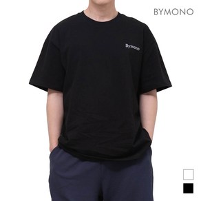 M~6XL 바이모노 꼭꼭숨티 시그니처 로고 반팔티 남자 빅사이즈 오버핏 루즈핏 비침없는 남성 두꺼운 흰티 화이트 블랙 M L XL 2XL 3XL 4XL 5XL 6XL