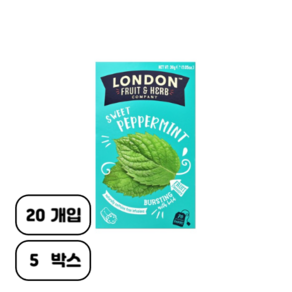 런던프룻 스위트 페퍼민트, 1.5g, 20개입, 5개