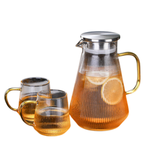 MONTHERIA 다기세트 찻잔세트 선물용다기 도자기 찻잔 세트 내열유리차주전자 1250ML/1800ML A598-71, 1800ML주전자+2잔, 1개