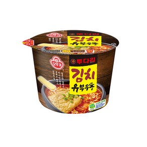 오뚜기 투다리 김치유부우동 컵라면 큰컵 100g, 12개