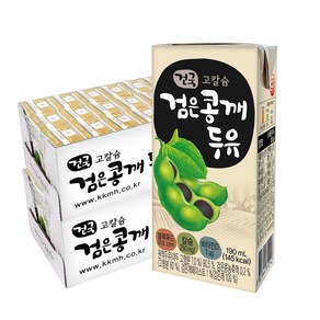 [건국우유] 고칼슘 검은콩깨두유 190ml 48팩