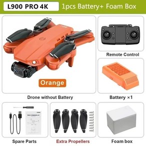 L900 Po MAX GPS 드론 4K HD 듀얼 카메라 5G 와이파이 360 장애물 회피 브러시리스 접이식 쿼드콥터 RC, L900 Po 1B Foam 1, 1개