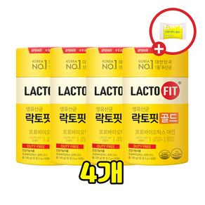 [정품] 종근당 리뉴얼 Lacto fit 5x 락토핏 생 유산균 골드 포뮬러 묶음 랏토핏 종근당건강 사은품, 100g, 4개